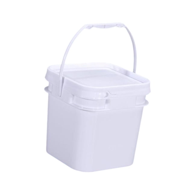 Siruishop Empty Paint Pail Brushes Water Can for Art Crafts Projects Dorm Paint Mixing 3.5L