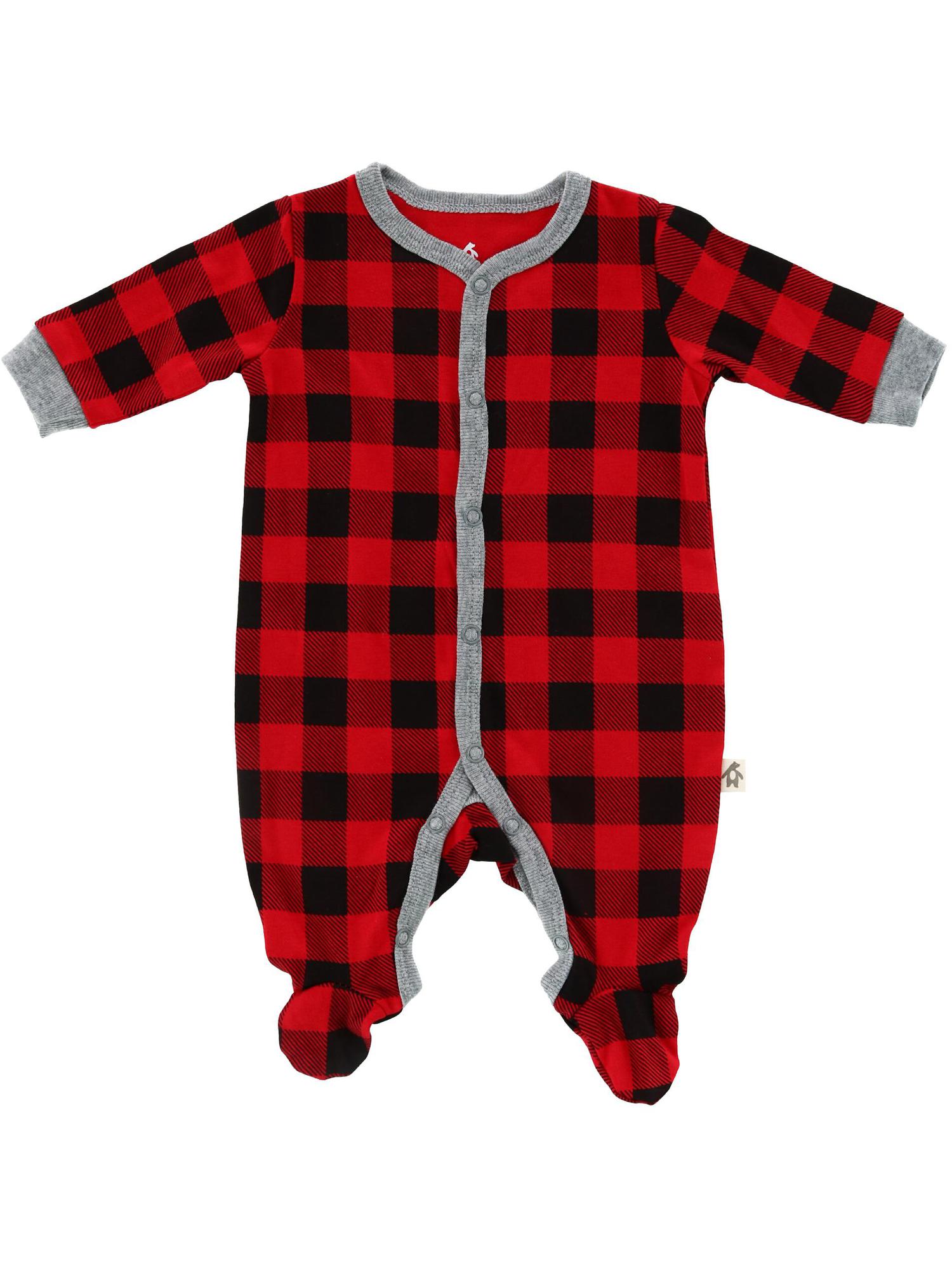 buffalo plaid baby sleeper
