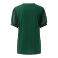 thumbnail image 5 of Womens Tops Short Sleeve Summer Tops For Women Casual Solid Color V Neck Chiffon Womens T Shirts, 5 of 6