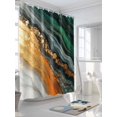 thumbnail image 5 of Teal Orange Marble Waterproof Fabric Shower Curtain, Modern Ink Painting Abstract Shower Curtain for Bathroom Curtains Bathtubs Hotel Washable Shower Curtains with 12 Hooks Small 36x72in, 5 of 6