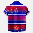 thumbnail image 4 of DPTALR Hommes Casual Col Rabattable Impression Manches Courtes Ont des Poches Cardigan Bouton Chemise Tops Blouse, 4 of 6