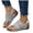 Grey, variant on Women's Platform Tong Sandals Comfortable Wedge Slingback Flip Flops Lightweight Non Slip Open Toe Beach Mules Orange Size 7
