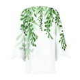 thumbnail image 3 of Sksloeg Cardigan for Women Women's Casual Floral Printed Kimonos Lightweight Open Front Cardigans Soft 3/4 Sleeve Cardigan Button Down Sweaters Duster,Green 2XL, 3 of 6