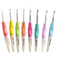 thumbnail image 1 of Crochet Kit for Beginners Plastic Handle DIY Handmade Sewing Tool Stitches Tools Hair Extension Embroidery for Sweater Yarn, 1 of 7
