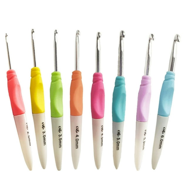 Crochet Kit for Beginners Plastic Handle DIY Handmade Sewing Tool Stitches Tools Hair Extension Embroidery for Sweater Yarn