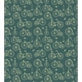 thumbnail image 3 of Vintage Duvet Cover Set, Retro Illustration of Abstract Repetitive Various Kind Bicycles Image, Decorative 3 Piece Bedding Set with 2 Pillow Shams, King Size, Pale Khaki and Grey Teal, by Ambesonne, 3 of 3