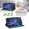 thumbnail image 3 of Wallet Case for iPhone 17 Pro RFID Blocking Flip Cover with Card Slots & Kickstand Green, 3 of 7