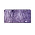 thumbnail image 1 of DistinctInk Custom Aluminum Vanity License Plate for Front of Car - Purple Weathered Wood Grain, 1 of 2