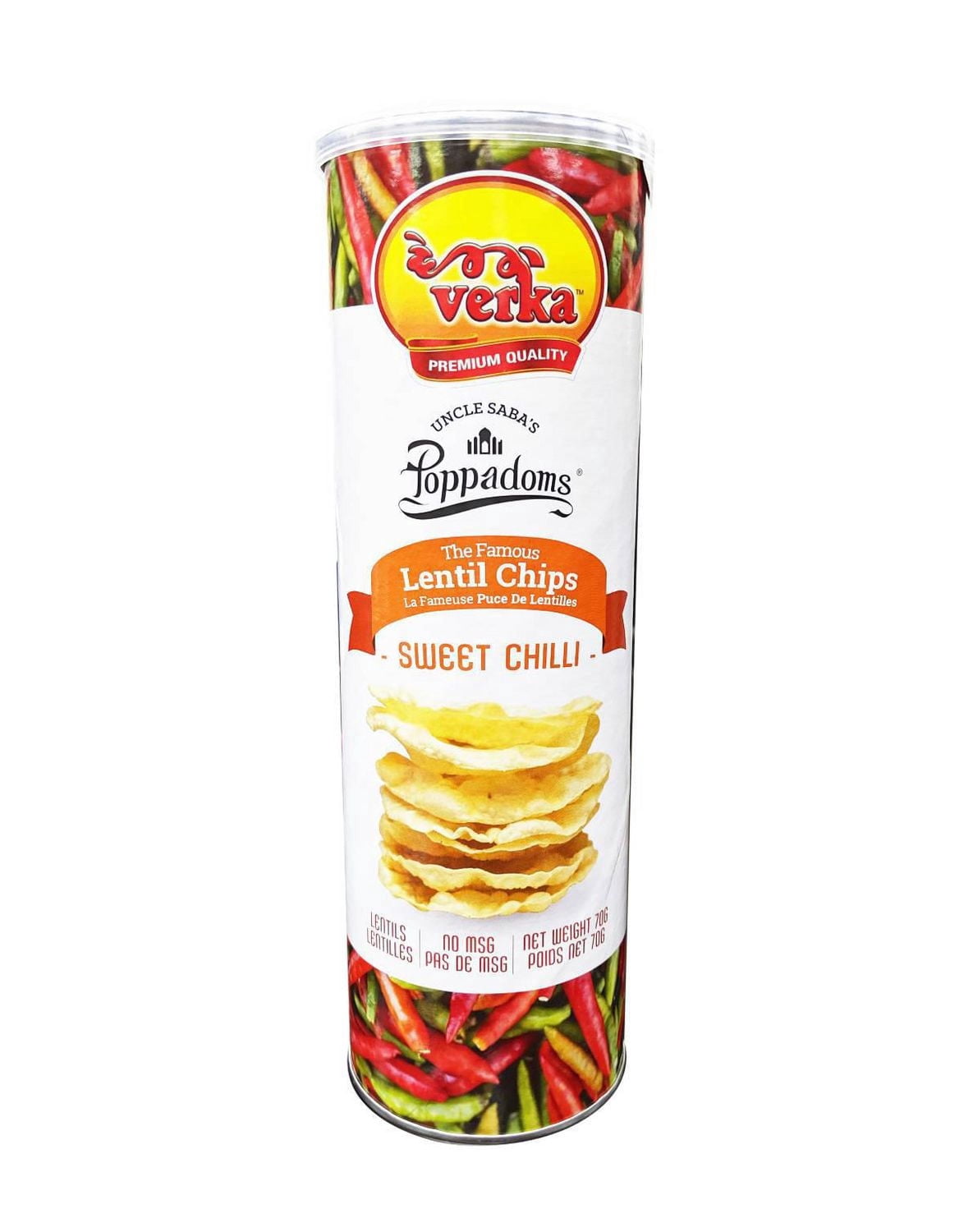 Verka Chips de lentilles au piment doux