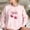 *Pink 10, variant on ClodeEU Women's Cute Cherry and Bow Print Round Neck Sweatshirt,Crewneck Long Sleeve Drop Shoulder Pullover Tops Pink 02,Womens Plus M