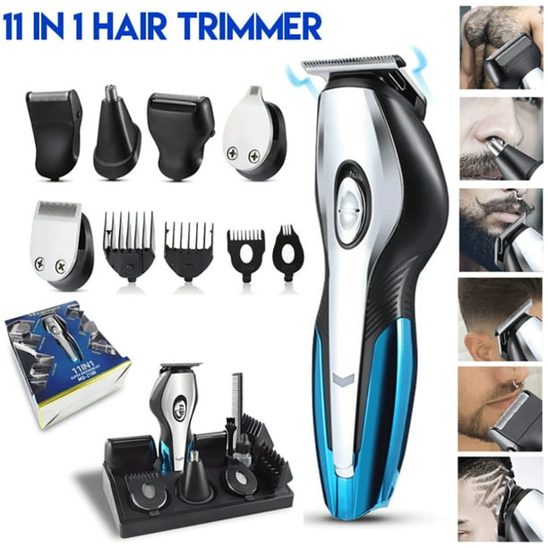 USB Rechargeable & Waterproof Electric Hair Shaver for Men, 11 in 1 Hair Clippers Cordless Beard