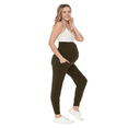 thumbnail image 3 of Yawrut Two-Piece Set Women Pregnant Women High Waist Support Side Pocket Bunched feet Yoga Maternity Pants, 3 of 9