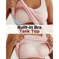 thumbnail image 4 of Women's Regular Size Vest with Built-In Bra, Featuring Comfortable And Breathable Shaping Tops That Can Be Worn As Outerwear And Underwear With Wider Strap Pink M, 4 of 8