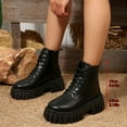 thumbnail image 5 of JUSLIO Womens Boots,Platform Boots Mid Calf Boots Wedge Zipper Comfort Lace Up Boots for Women,, 5 of 9
