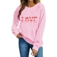 thumbnail image 6 of Womens Valentine's Day Sweatshirt Cute Love Graphic Oversized Crewneck Romantic Gift Pink,Size L, 6 of 6