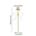 thumbnail image 3 of hulanddfd Gold Bow Taper Candle Holders, 11.2" Iron Candle Stand Candlelight Dinner Table Decoration for Christmas and Val-entine's Day, 3 of 5
