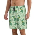 thumbnail image 3 of KLL Cute Dinosaurs in Space Men's Casual Summer Beach Shorts Hawaiian Shorts with Pockets-3X-Large, 3 of 6