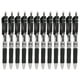 thumbnail image 1 of 12 bolígrafos de gel neutros de 0,5 mm de carbono de gran capacidad para oficina (negro), 1 of 14