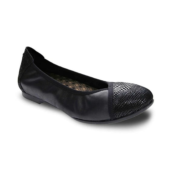 Revere Nairobi Women Slip-on Casual Shoes In Black Lizard/onyx