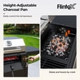 thumbnail image 2 of Flintex Propane Gas and Charcoal Grill Combo, Dual Fuel Outdoor BBQ Grill Stainless Steel Lids for Patio Garden Picnic Backyard Barbecue Cooking, 2 of 7