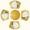 Placemats 1191, variant on brick , yellow Brick Stone Round Table Placemats Set Of 5 Wedge Table Mats Washable Heat Resistant Place Mat For Dining Table Kitchen Farmhouse Restaurant