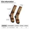 thumbnail image 3 of Womens Wood Grain Print Knee High Socks Comfy Thermal Boot Long Socks, 3 of 7