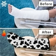 thumbnail image 7 of COEQINE Cow Print Leg Cast Covers 2 PCS Short Foot Cast Cover Cast Protector Cover Size S Easy to Put on Outdoor Protection Leg Cover Fashionable Leg Cast Cover Sock for Women Girls, 7 of 7