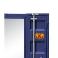 thumbnail image 3 of Industrial Style Metal Vanity Mirror with Recessed Door Front Blue - Saltoro Sherpi, 3 of 5