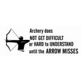 thumbnail image 1 of Removable Vinyl Bedroom Living Room Wall Quotes Decoration Sticker | Archery Does Not Get Difficult Or Hard To Understand Until The Arrow Misses | 12" x 30" Home Wall Art Lettering Decal Design, 1 of 4