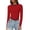Red, variant on yuCgh Women's Long Sleeve Slim Fit Color Block Crop Top, Round Neck Base Layer, Stretch Comfort Fit Blouse for Layering,Beige L