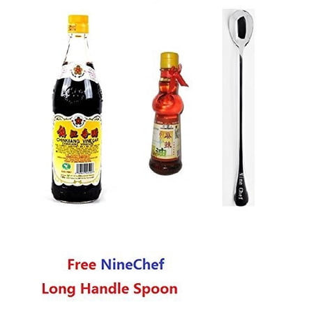 NineChef Bundle - Spicy King (Chuan Ba Wang) Sichuan Peppercorn and Chili oil 150ml + Chinkiang Vinegar (Pack of 1) + 1 NineChef ChopStick