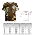 thumbnail image 3 of T Shirt For Men Golden Steampunk Wooden With Mechanical Seahorse Basic Summer Retro Tees Short Sleev, 3 of 7