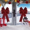 thumbnail image 7 of Happon 4 Pcs Large Christmas Red Bows 16 x 8.3 In Christmas Tree Bows with Gold Edge Christmas Door Bow Decorations for Home Christmas Tree Topper, Outdoor Indoor Kitchen Holiday Decorations, 7 of 7