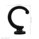 thumbnail image 2 of VERDANVERSE 2Ud De Pared Para De Zinc Negro Para Sujetar Y Colgar Con Tornillos, 2 of 7