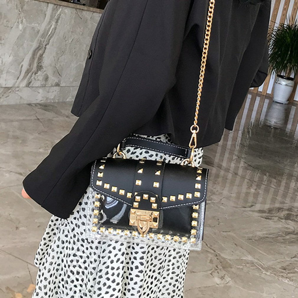 transparent jelly shoulder bag