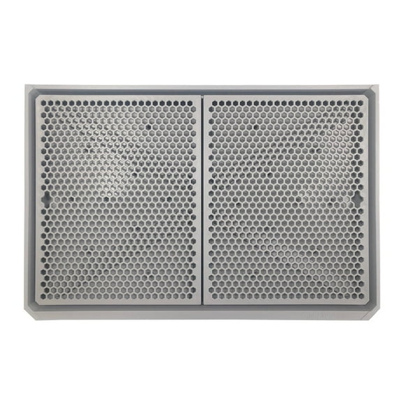 Alpha Dog Series Indoor Dog Pet Puppy Potty Training Toilet Tray Pad Holder for Small and Medium Dogs - Giant Potty Tray (Gray)