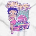 thumbnail image 2 of Betty Boop Flaming Racecar Cartoon Women's Graphic T Shirt Tees Brisco Brands S, 2 of 5
