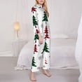 thumbnail image 4 of Bingfone Womens Pajama Sets Buffalo Plaid Christmas Trees Print,Long Sleeve Loungewear Pajamas Set-X-Large, 4 of 9
