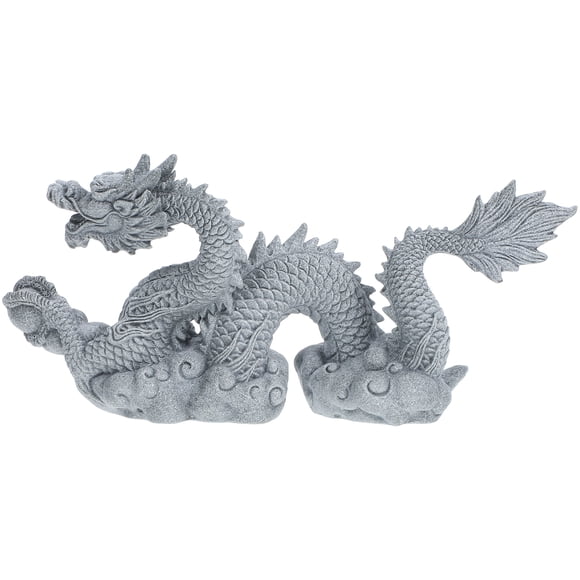 KAKOWELY Sculpture de Dragon de Jardin Décoration Sculpture en Grès Grande Statue de Dragon Décoration de Bureau Dragon Chinois,6.3"X2.76"X1.57 Pouces