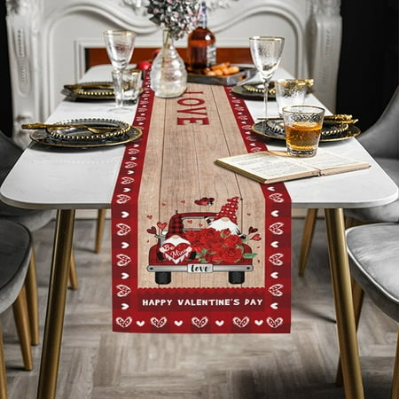 

Valentine s Day Table Runner 13x70 Inch Table Runner Valentine s Day Party Table Runner Decoration