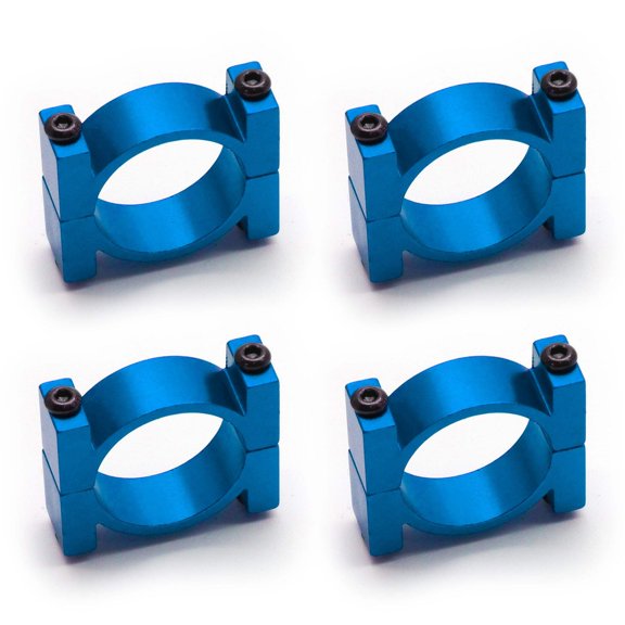 4pcs 22mm CNC Aluminum Tube Clamp Mount (Blue Anodized)