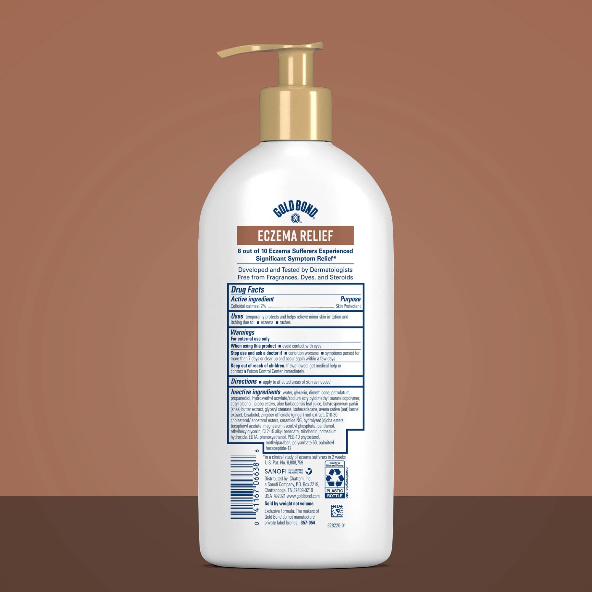 (3 pack) Gold Bond Medicated Eczema Relief Skin Protectant Lotion, 14 oz., Gold Bond Lotion With 2% Colloidal Oatmeal