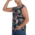 thumbnail image 3 of Fotbe Men's Colorful Tropical Leaves Print Men's Sleeveless Muscle Tank Tops Casual T-Shirts for Gym Workout Beach-3X-Large, 3 of 8
