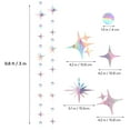 thumbnail image 3 of GOOHOCHY 4 guirnaldas iridiscentes con forma de estrella, círculo y puntos, para colgar en fiestas de cumpleaños, bodas y Año Nuevo, 3 m, 3 of 8