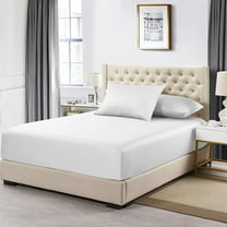Sheetsnthings High Profile Fitted Sheet (22 Inches) Luxurious Cotton 608 Thread Count- Extra Deep Pocket (California King Size) Fitted Sheet Only, Solid White