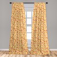 thumbnail image 5 of Ambesonne Autumn Curtains, Leaves in Rustic Colors Art, Pair of 28"x95", Marigold Sand Brown, 5 of 5