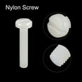 thumbnail image 4 of Unique Bargains Nylon Machine Screws, M5x25mm Slotted Pan Head Fasteners Bolts, White 50Pack, 4 of 4