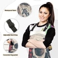 thumbnail image 2 of Skull and Flowers 5 Pcs Kitchen Set Heat Resistant Oven Mitts and Non-Slip Pot Holders with Adjustable Cooking Apron, 2 of 6