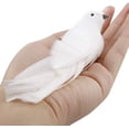 thumbnail image 3 of Paquete de 12 pájaros cardinales de Navidad, pájaro de espuma de simulación Artificial, pájaros blancos con Clip, adorno para árbol de Navidad, decoración artesanal DIY Fason WMZL-2260, 3 of 7