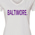 thumbnail image 4 of Inktastic Baltimore in Purple Text Women's V-Neck T-Shirt, 4 of 5